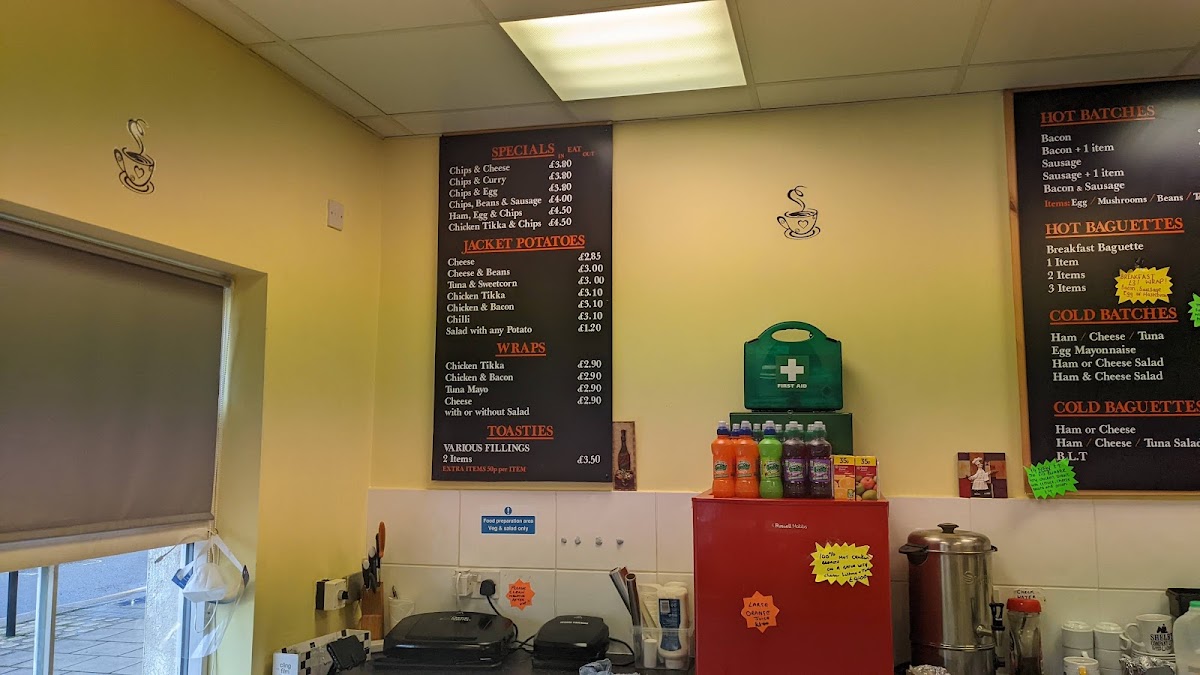 Copper Beech Kitchen menu board