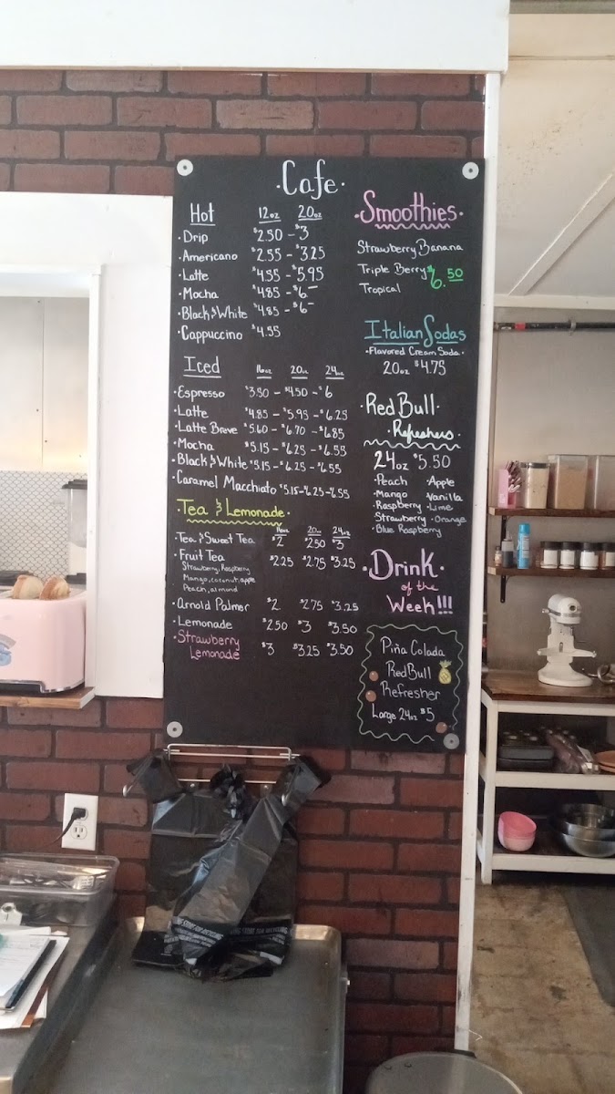 Miller's Bread menu board
