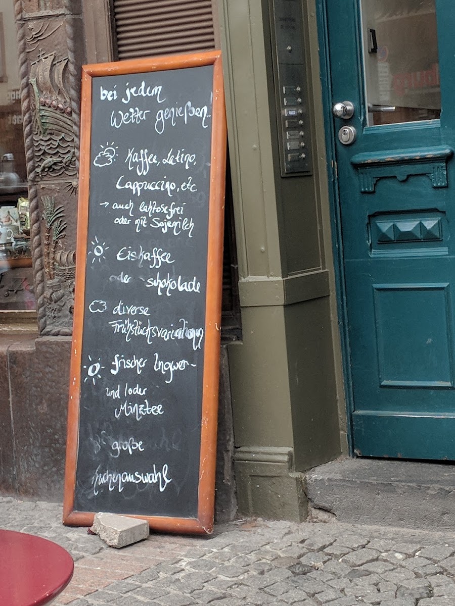 Café Wacker Berger Straße menu board