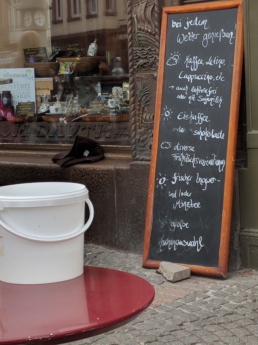 Café Wacker Berger Straße menu board