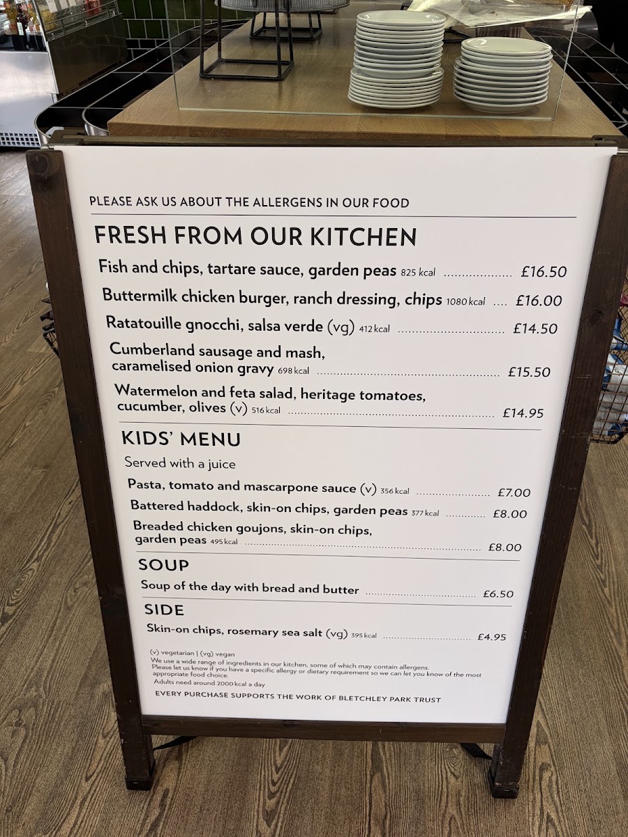 Hut 4 Cafe menu board