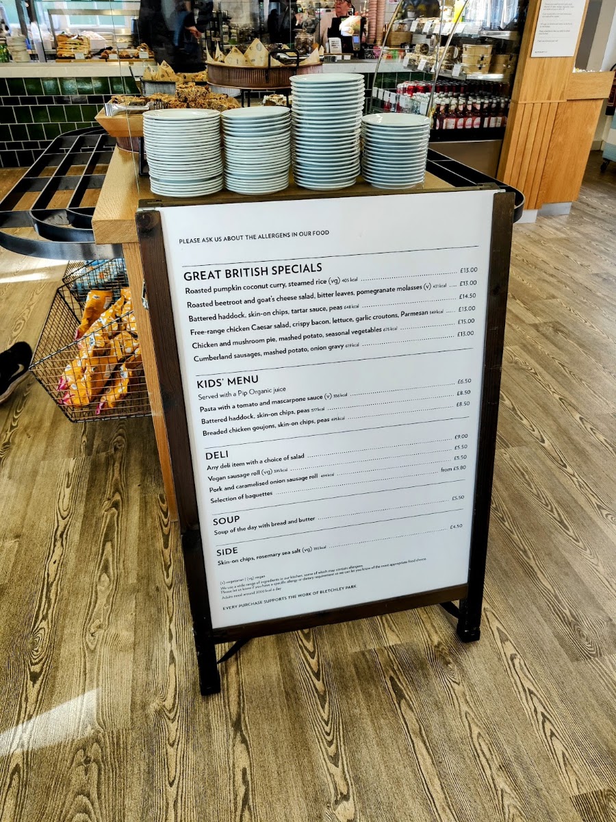 Hut 4 Cafe menu board