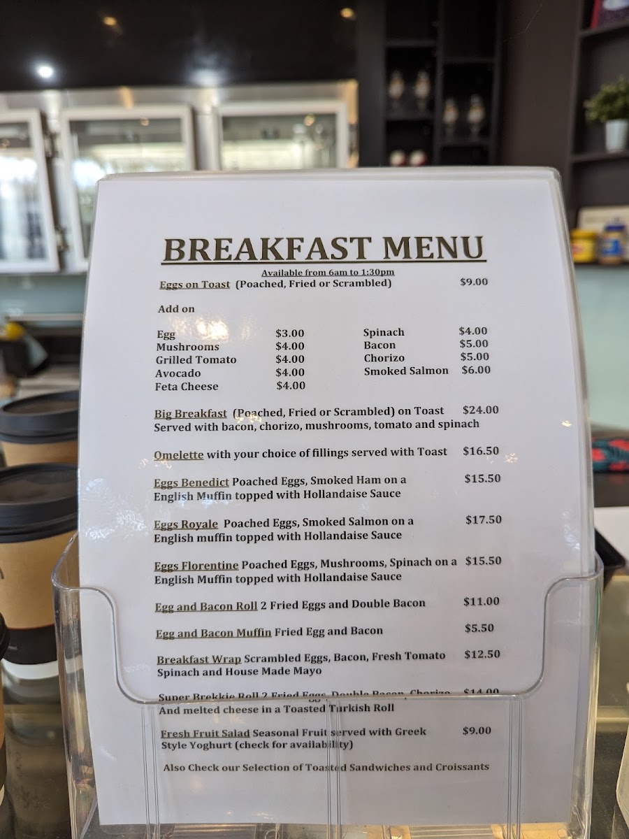 Kafe Mument menu board