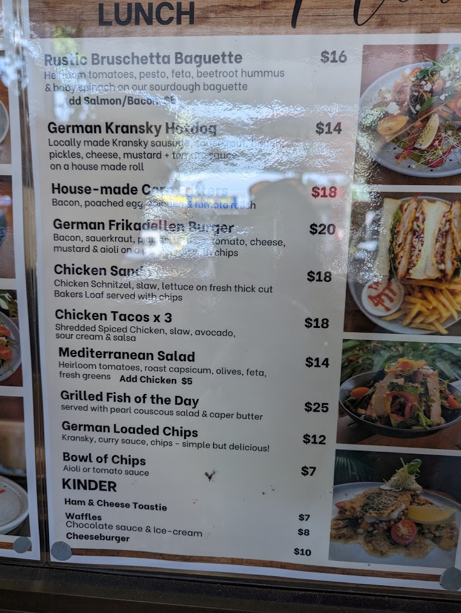 German Bakehouse Cooroy menu board