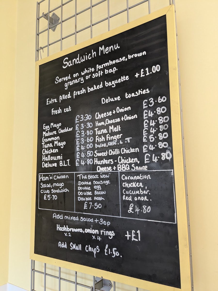 Spoons Cafe menu board