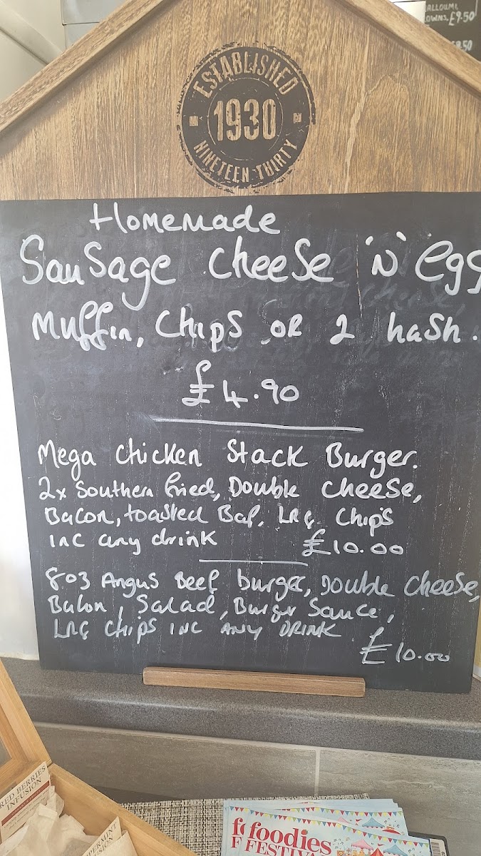 Spoons Cafe menu board