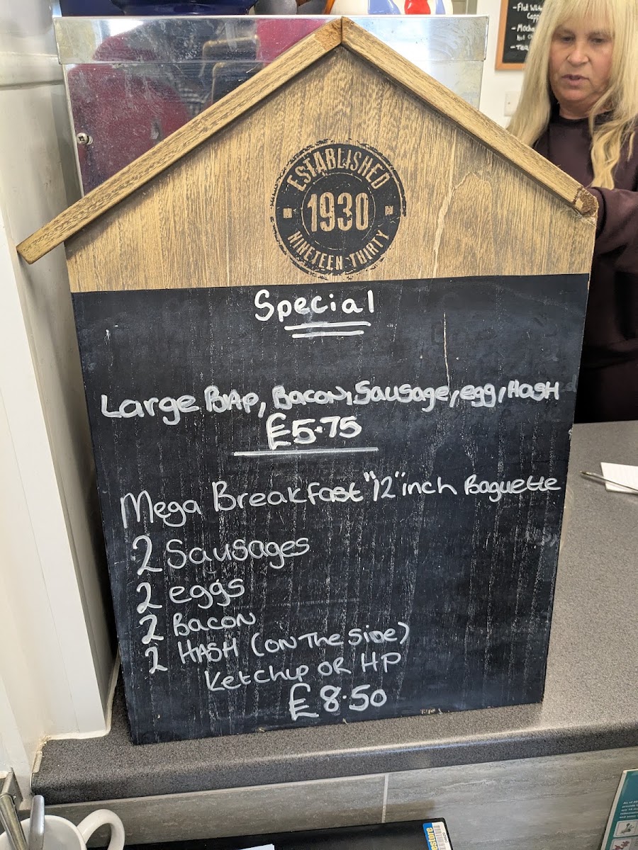 Spoons Cafe menu board