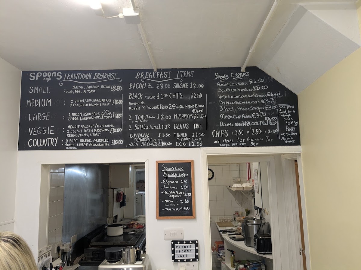 Spoons Cafe menu board