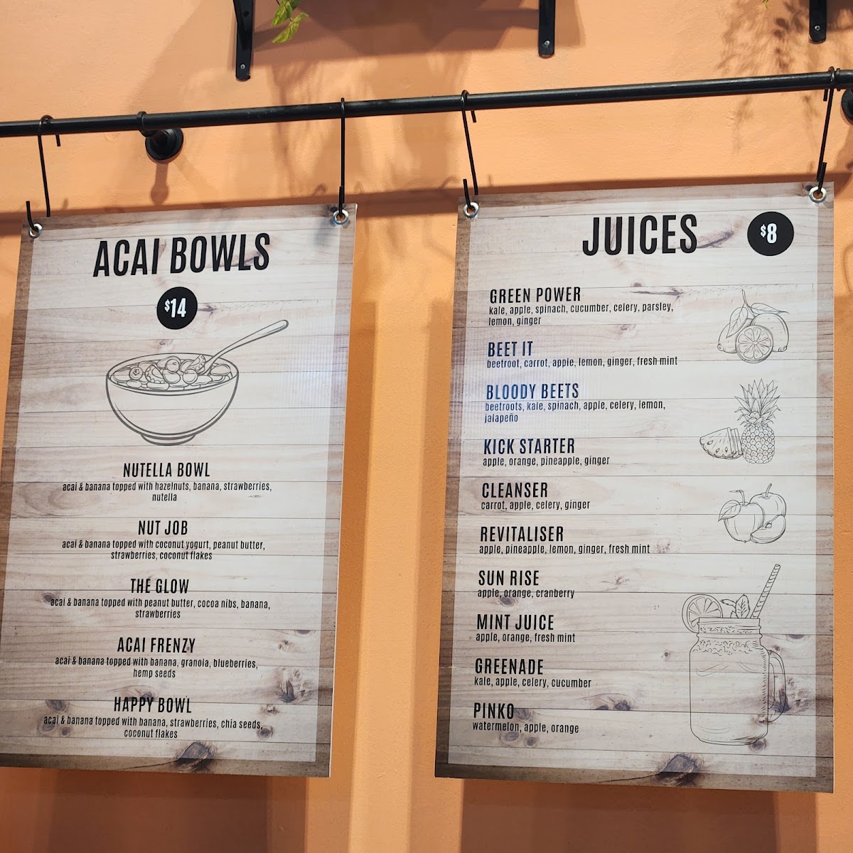 Toss’d menu board