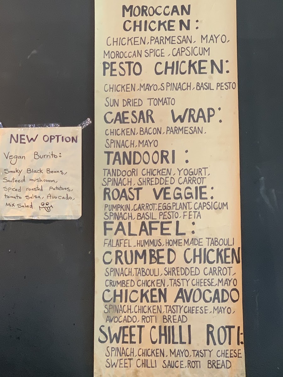 Toss’d menu board