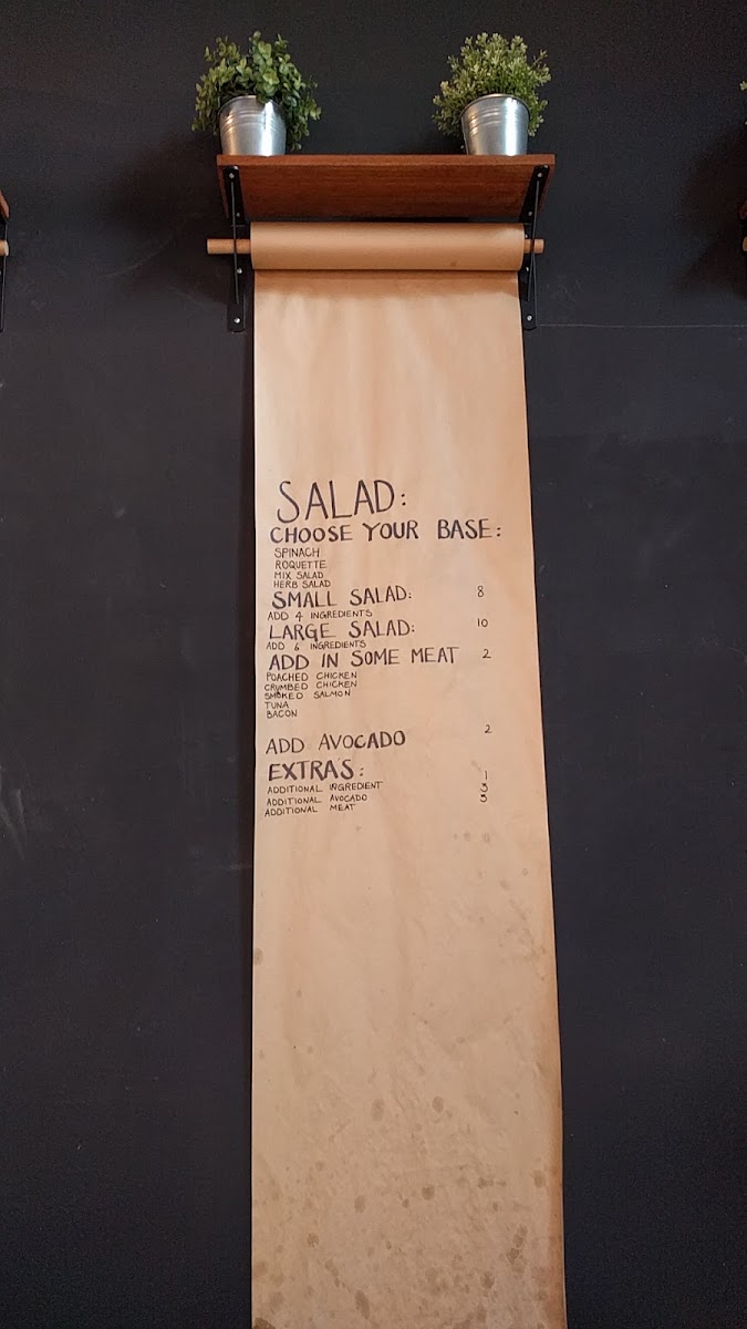 Toss’d menu board