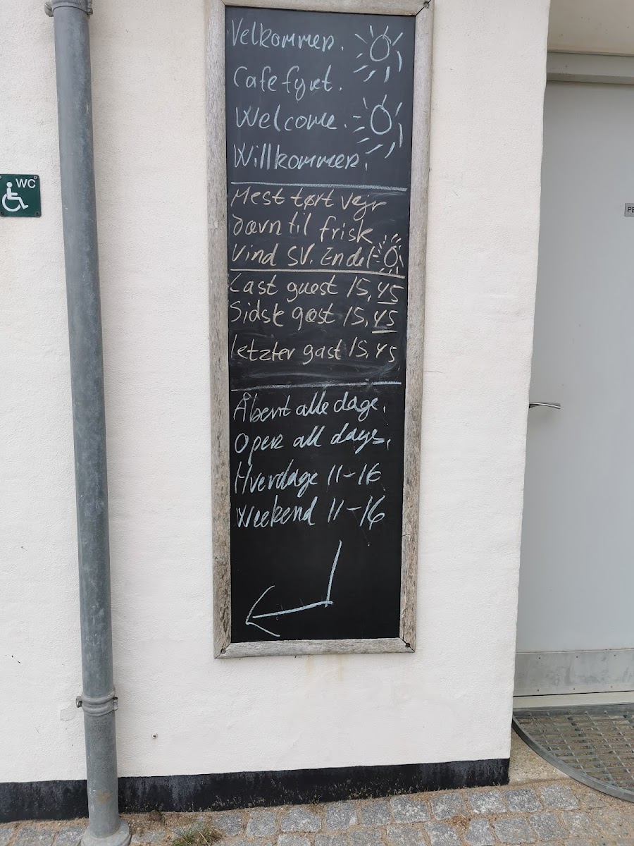 Café fyret menu board