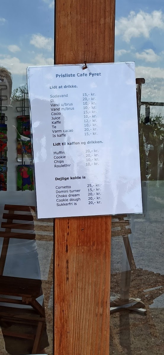 Café fyret menu board