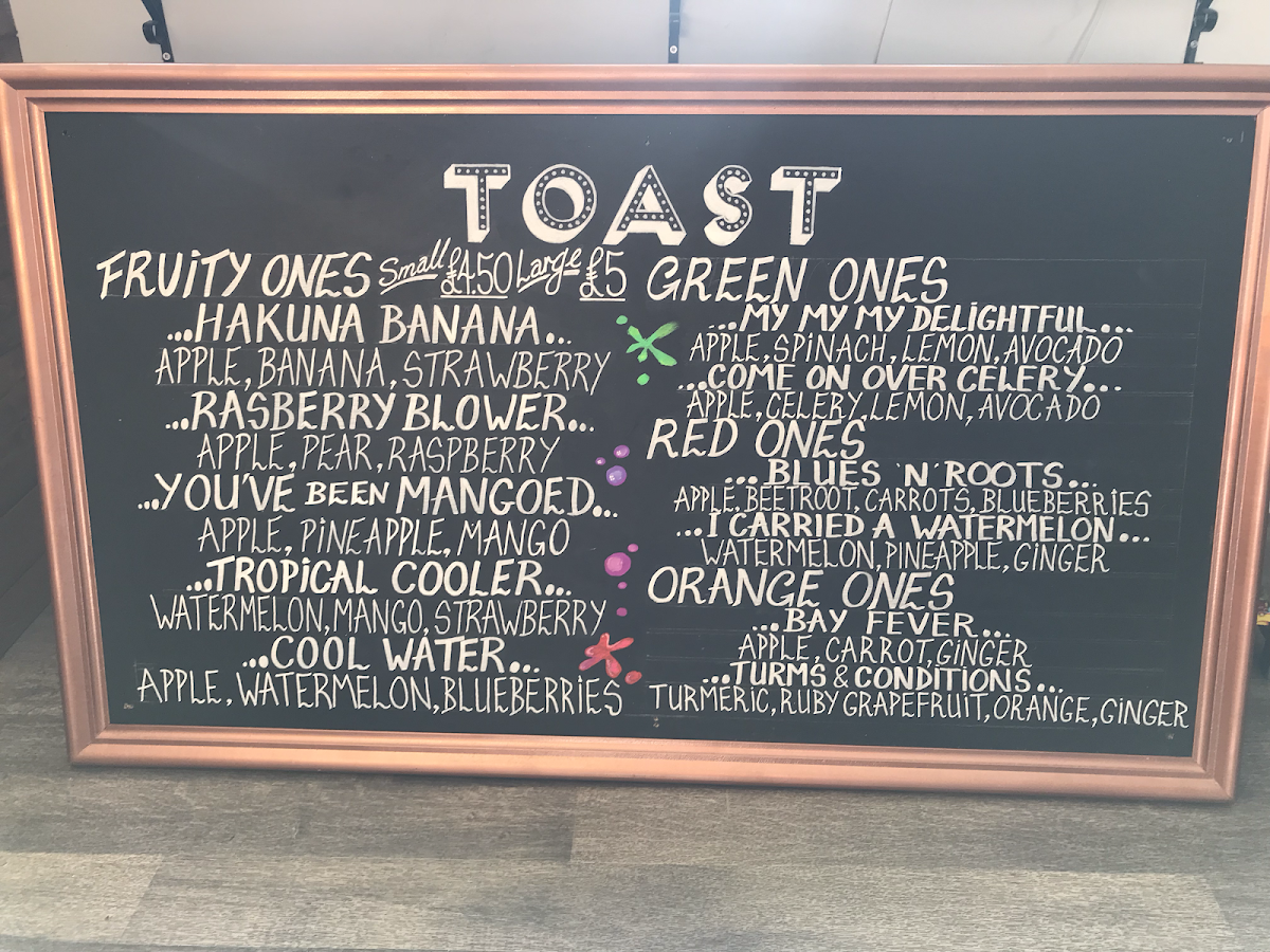 Toast Herne Bay Ltd menu board