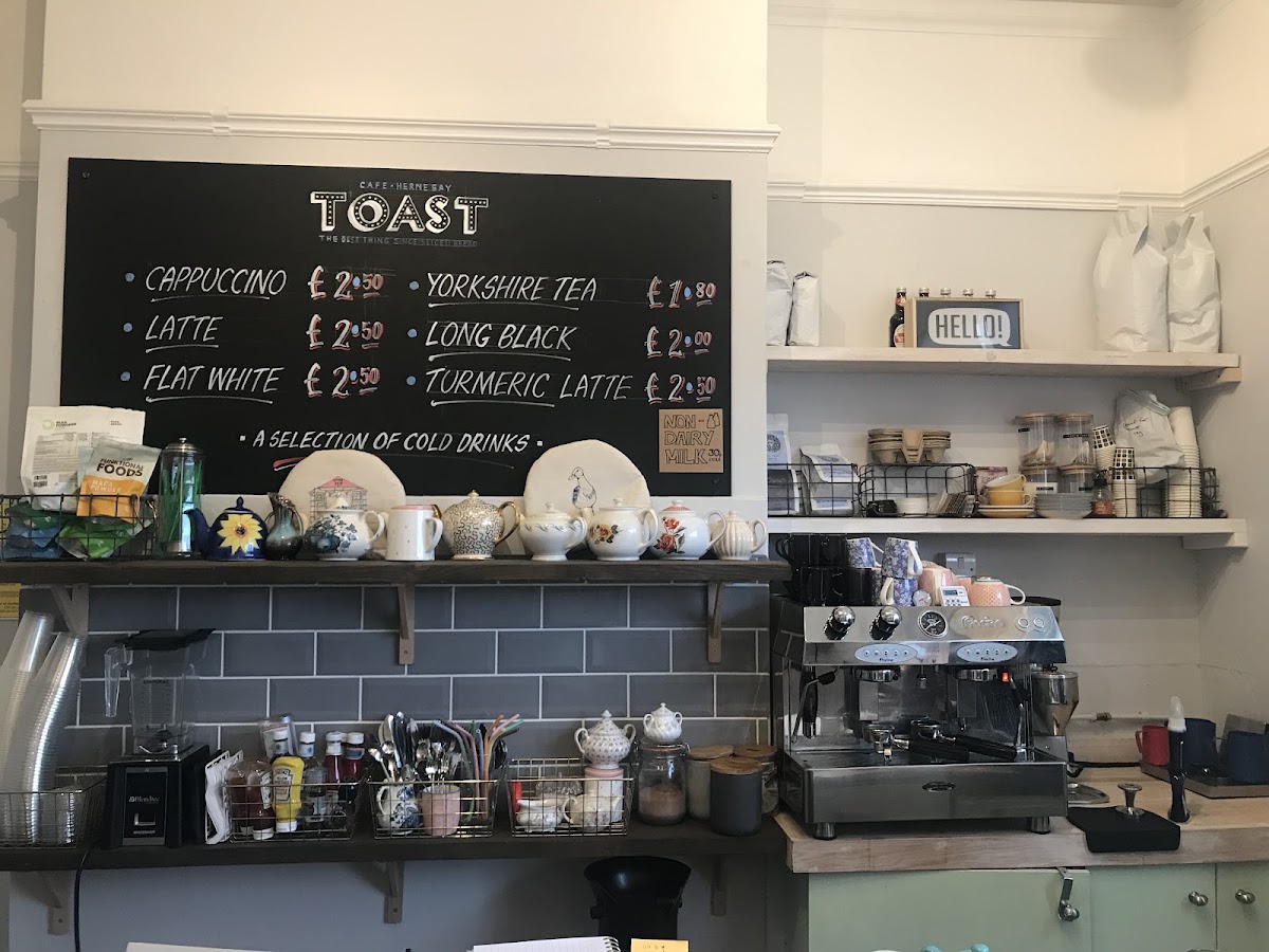Toast Herne Bay Ltd menu board