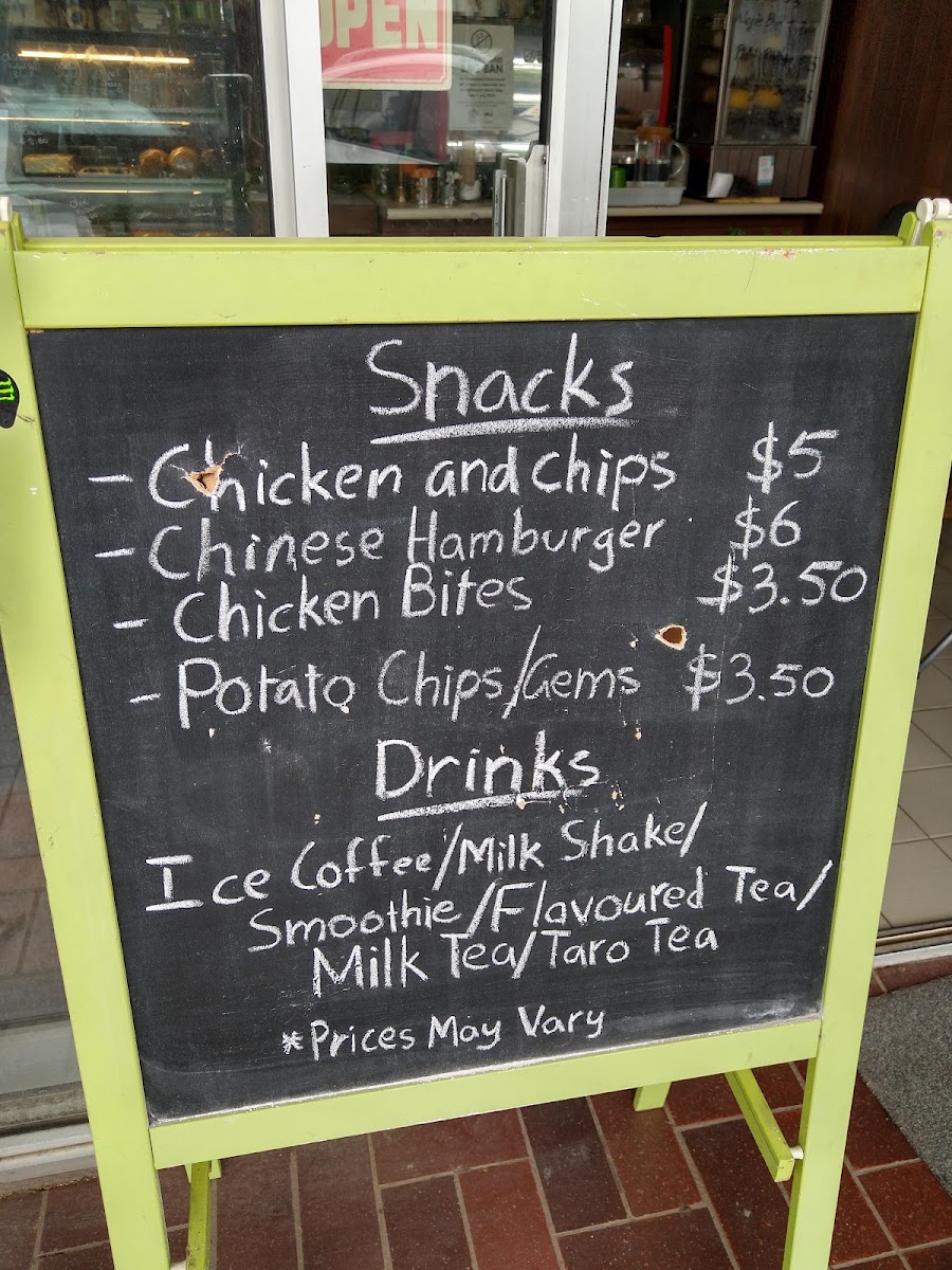 Bun & Expresso menu board