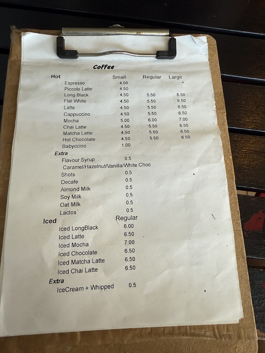 Bun & Expresso menu board