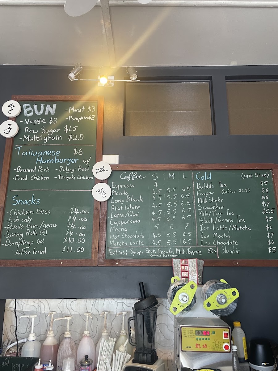 Bun & Expresso menu board