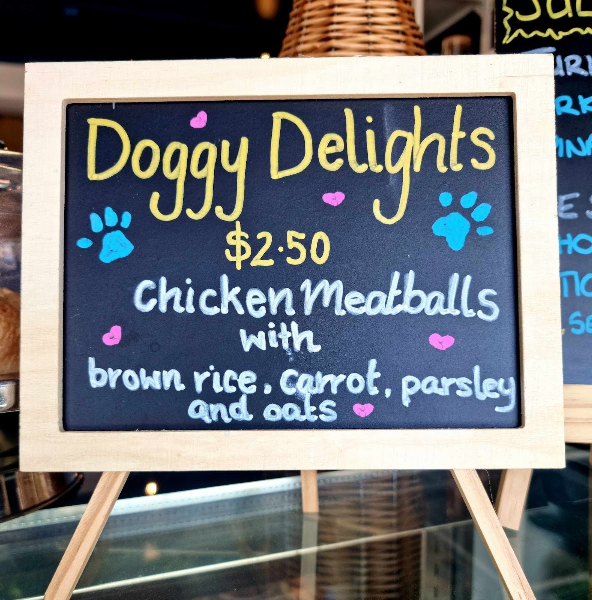 Indigo's Cafe menu board