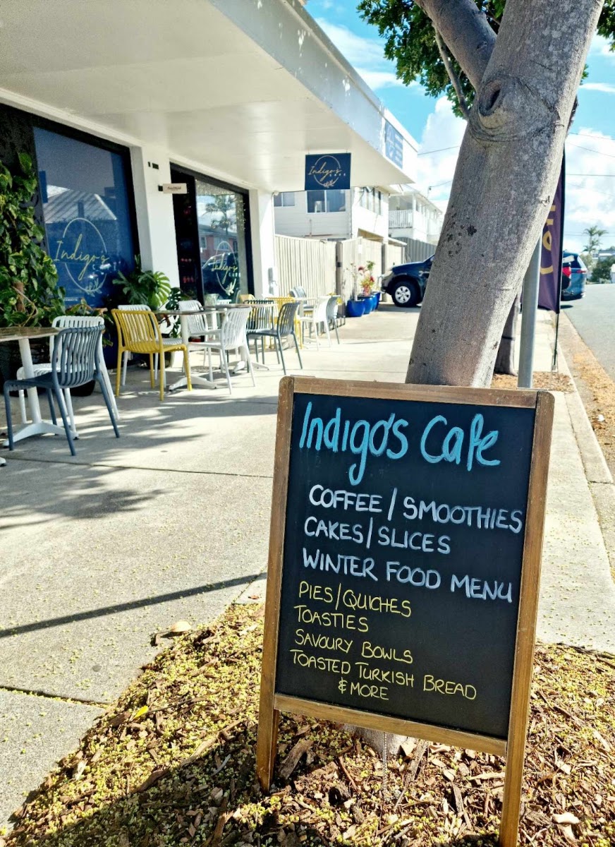 Indigo's Cafe menu board