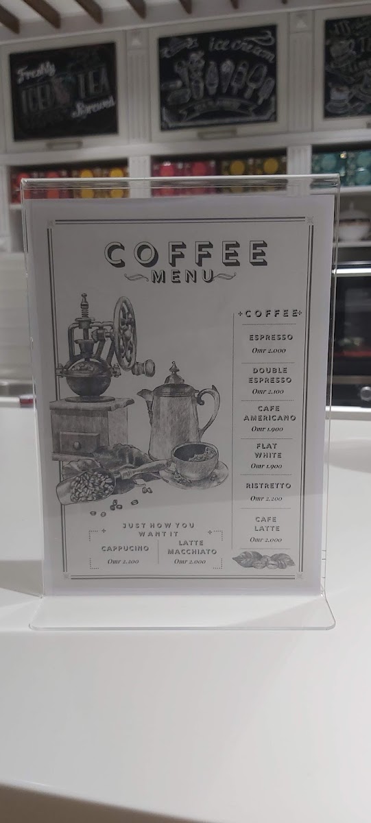 Stassen Tea Lounge menu board