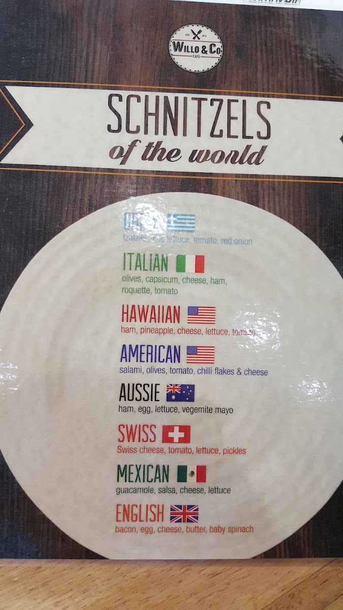 Willo&Co Cafe menu board