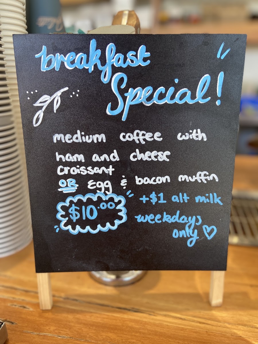 Juliette Coffee & Bread Ringwood East menu board
