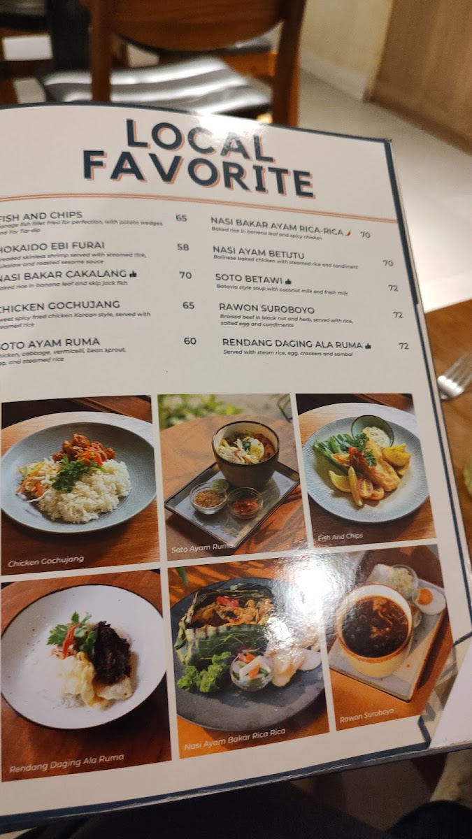 Ruma Coffeeatery Blok M menu board