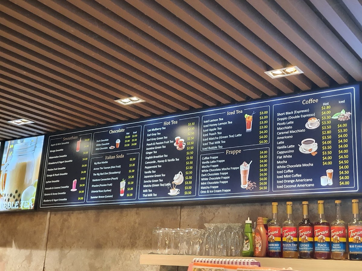 Dex Coffee (International Departure Hall) menu board