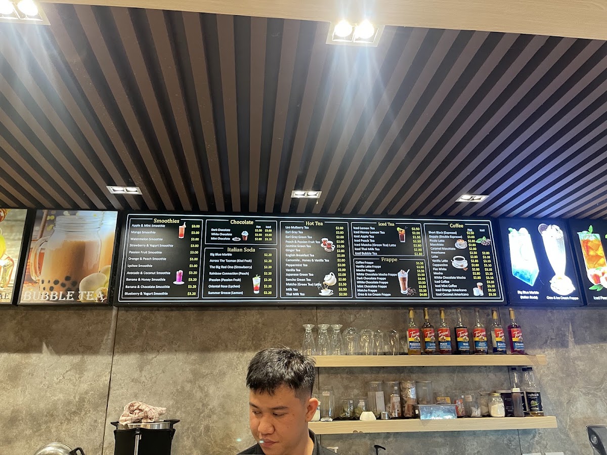 Dex Coffee (International Departure Hall) menu board