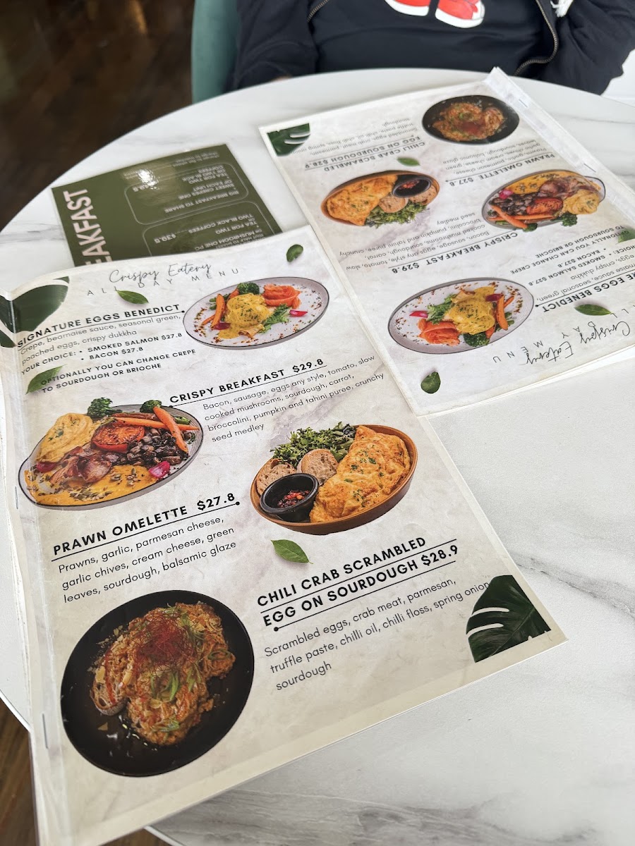 Crispy eatery menu board
