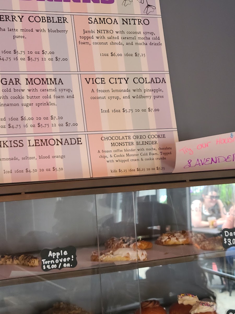 Yellow King Bristol menu board