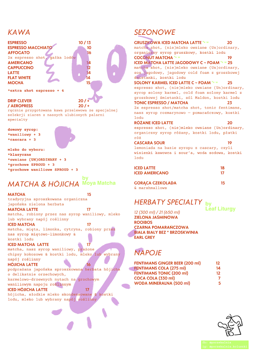 Poczekalnia menu board