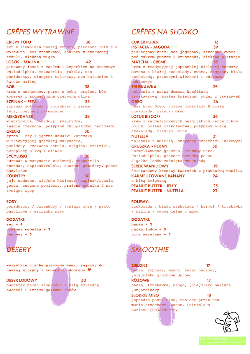 Poczekalnia menu board