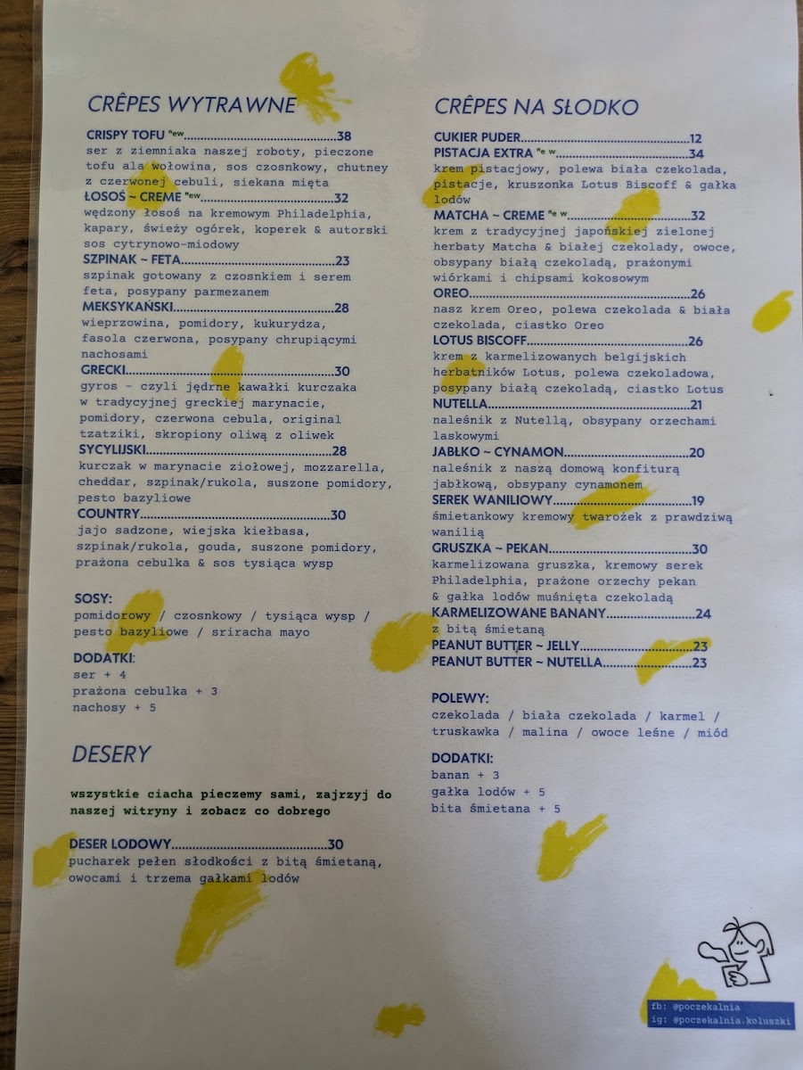Poczekalnia menu board