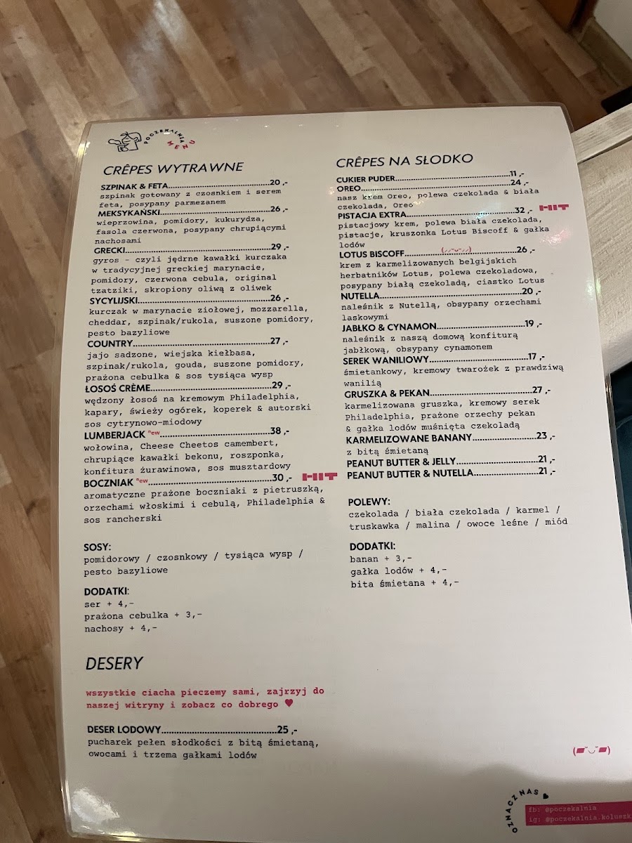 Poczekalnia menu board