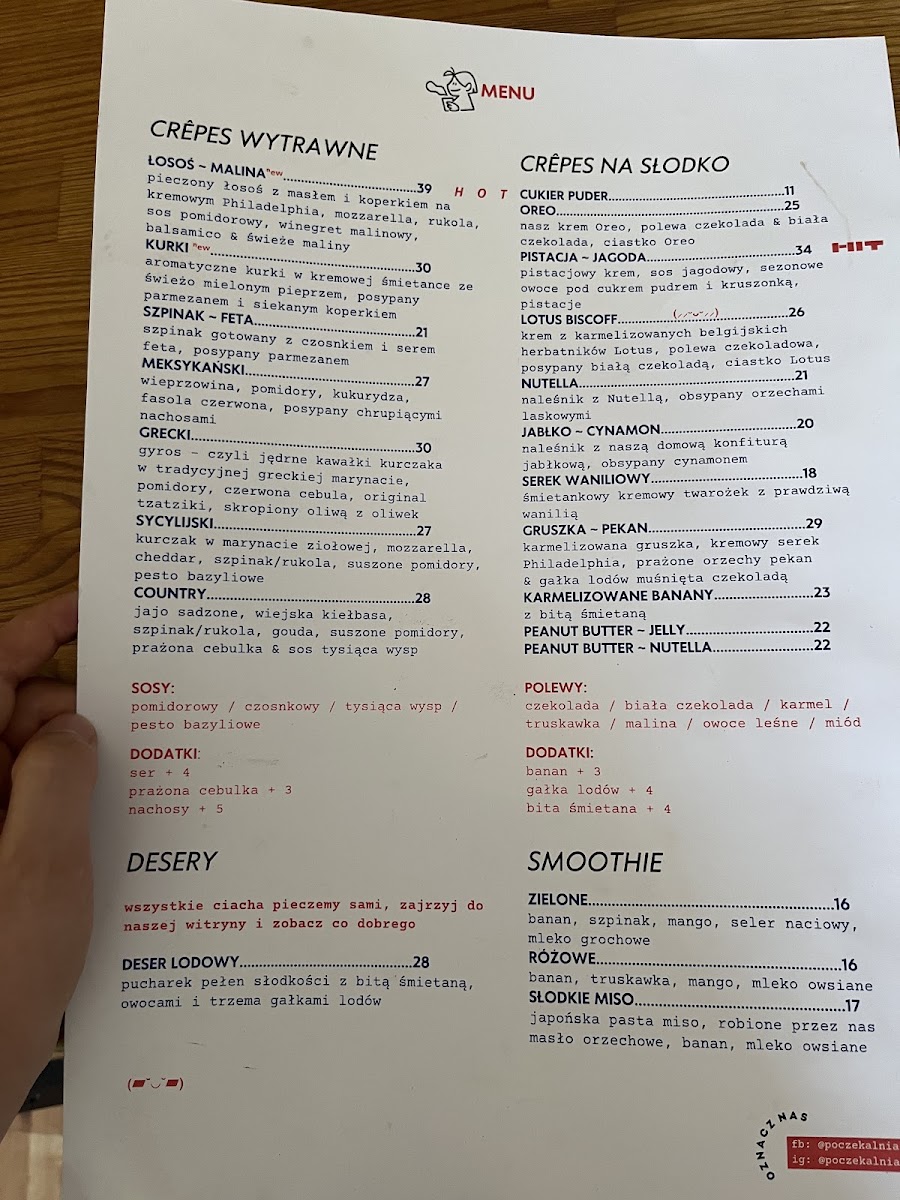 Poczekalnia menu board
