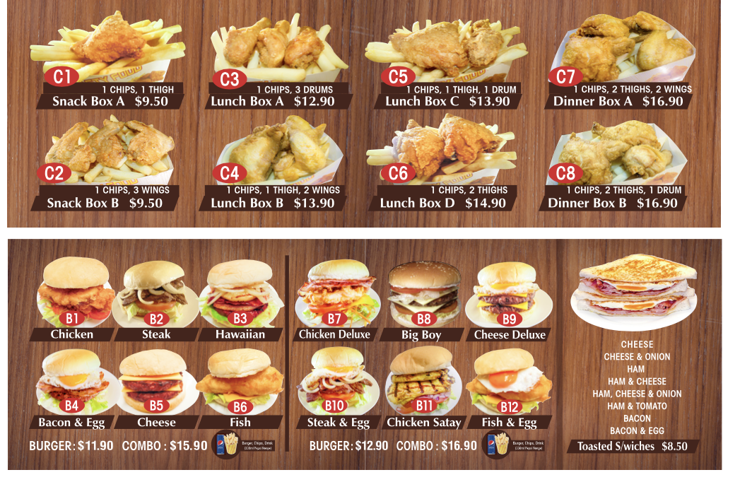 Kaikohe Bakehouse And Cafe menu board
