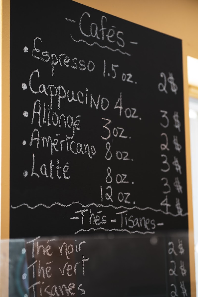 Fougère - Le café des possibles menu board