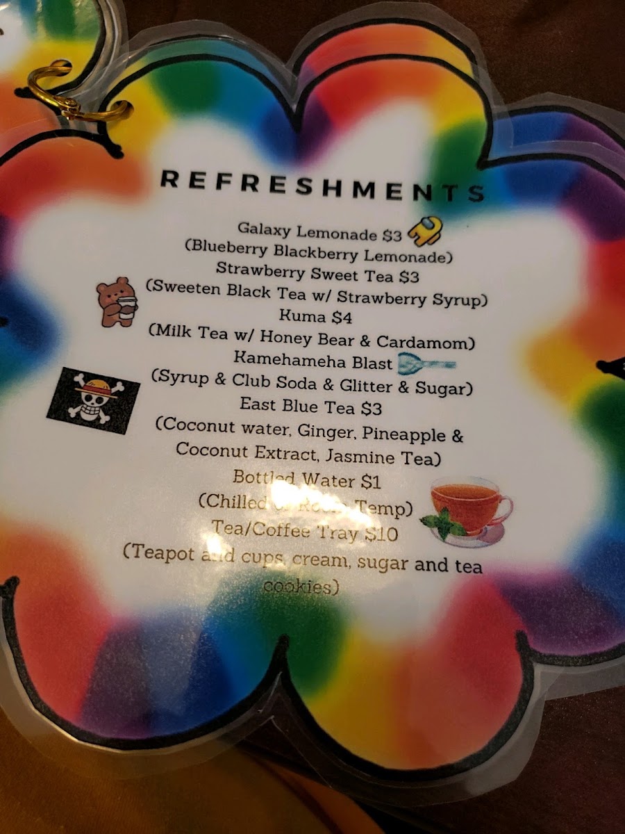 At Your Service Maid Cafe menu board