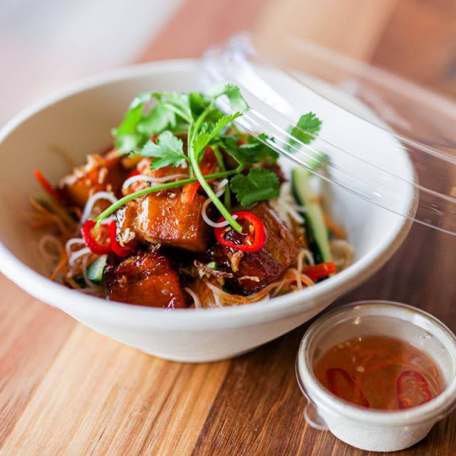 Sticky Pork Noodle Salad