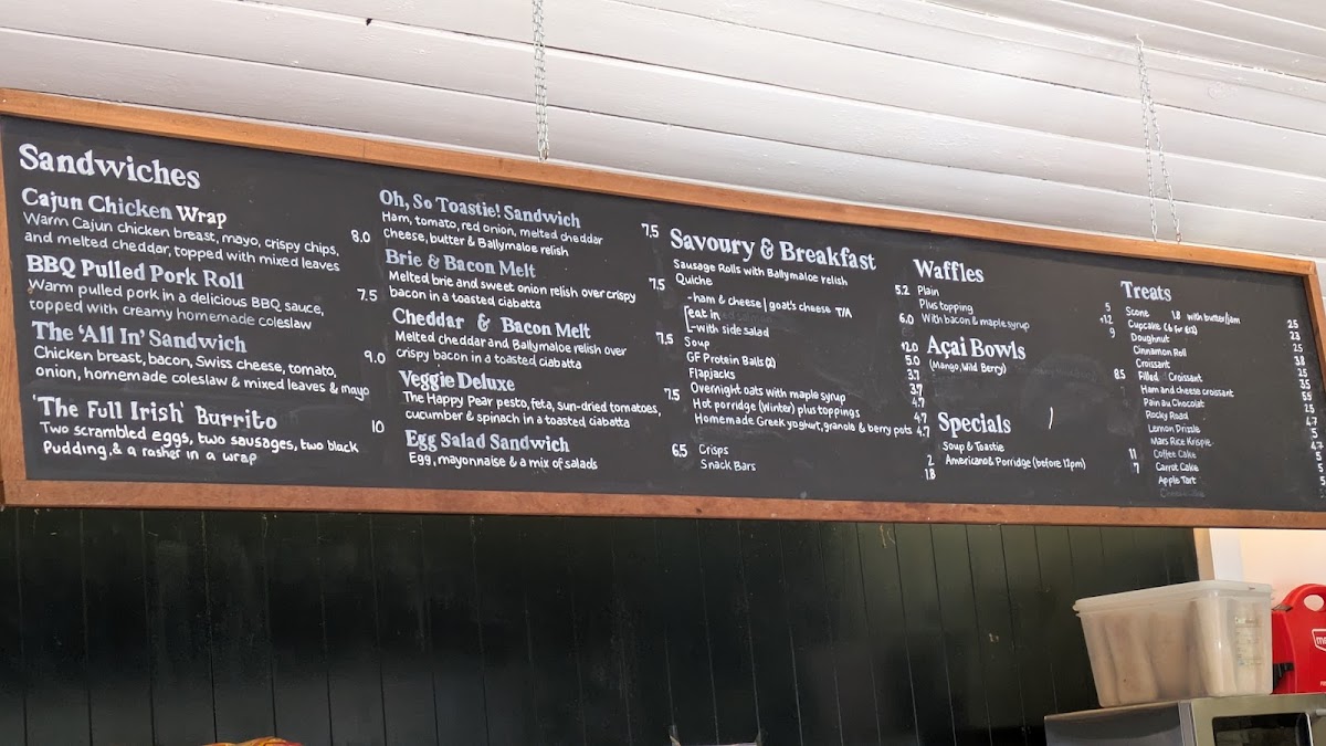 Bean & Batch Kenmare menu board