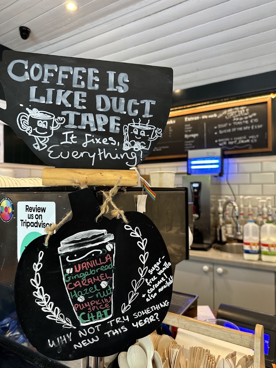 Bean & Batch Kenmare menu board