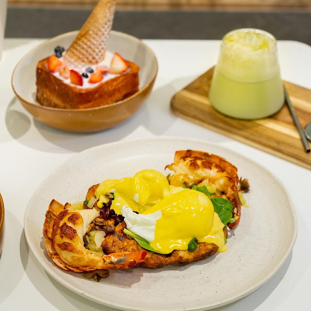 Eggplant Waffle Benedict