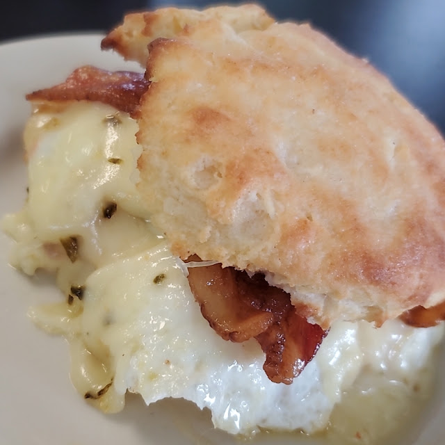 Ham Bacon Cheese Biscuit