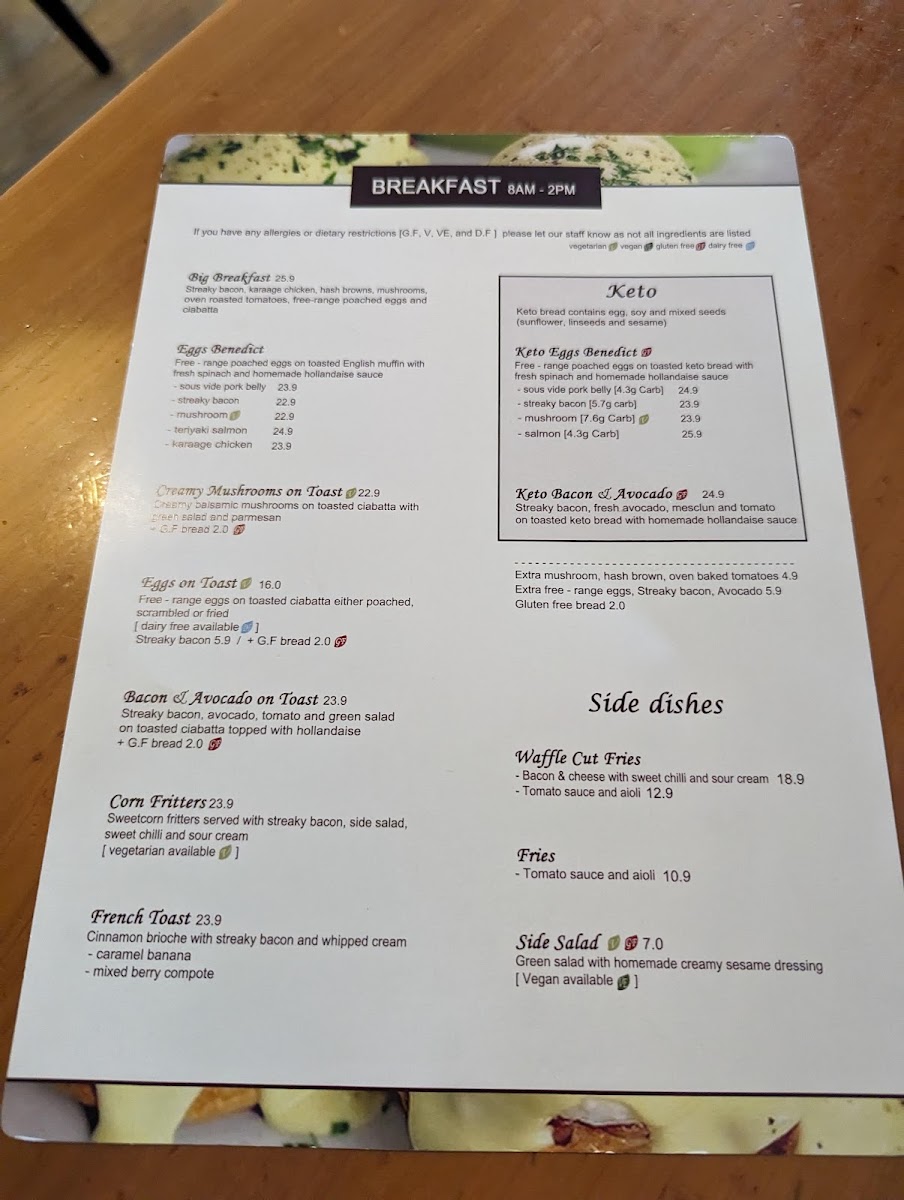 The Blend Cafe menu board