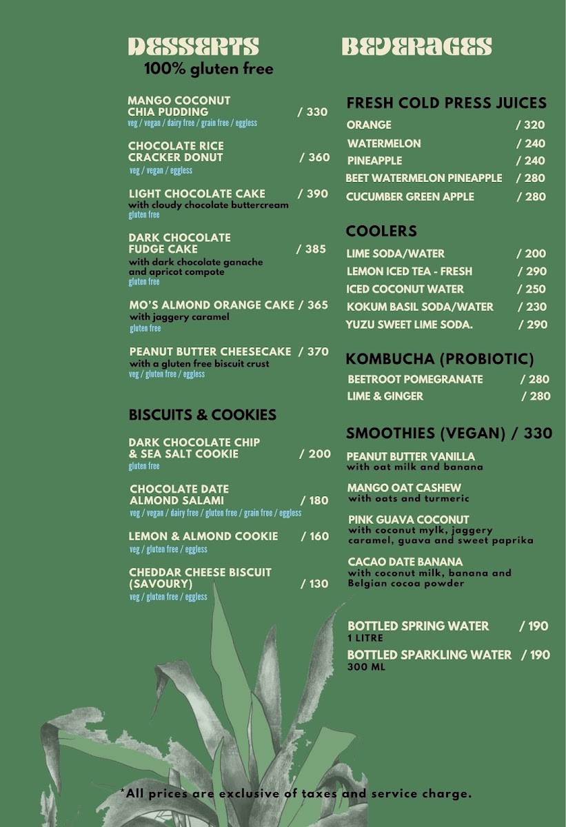MO's Cafe & Bistro menu board