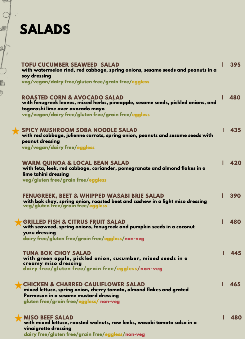 MO's Cafe & Bistro menu board