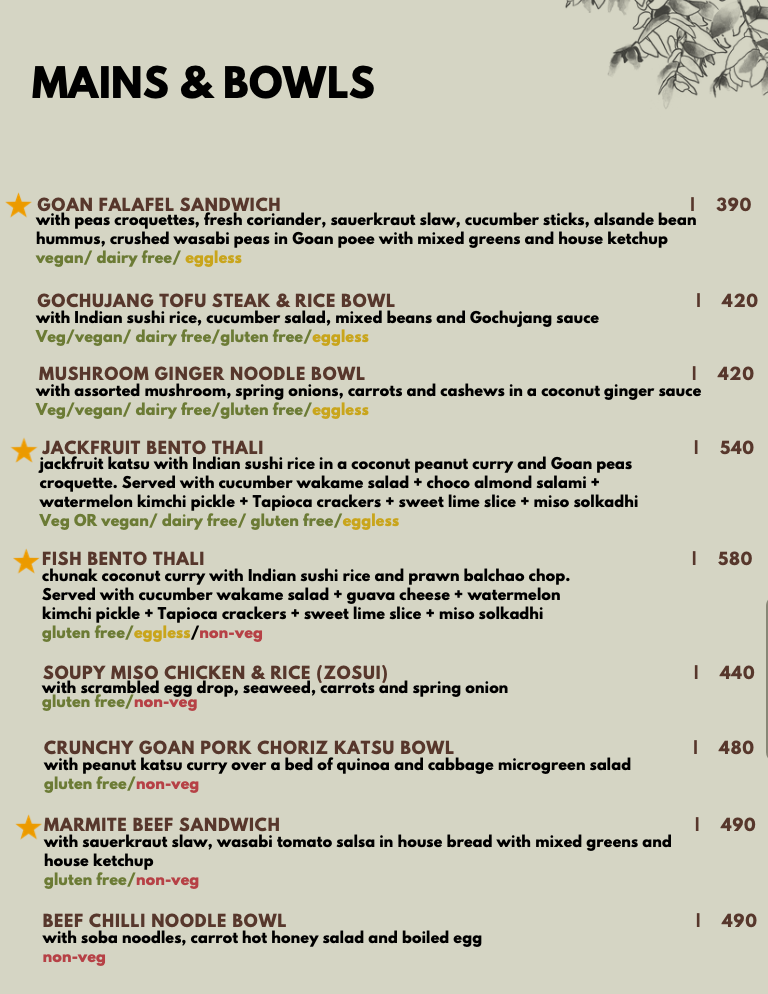 MO's Cafe & Bistro menu board