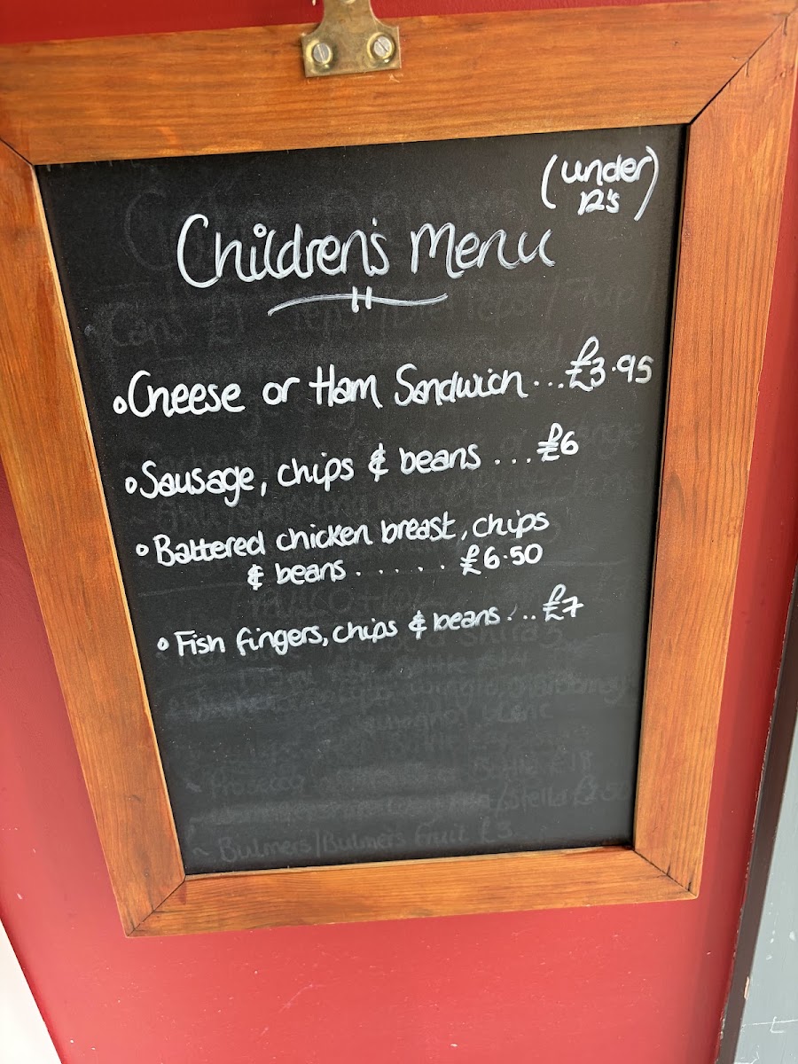 Hayley's kitchen at Hartlebury Castle menu board